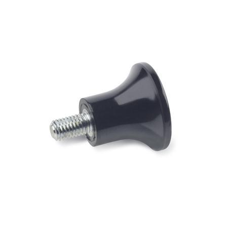 Otto Ganter Mushroom Type Knob Plastic, GN 76